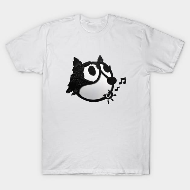 Felix the cat is singing as usual T-Shirt by its Doodles